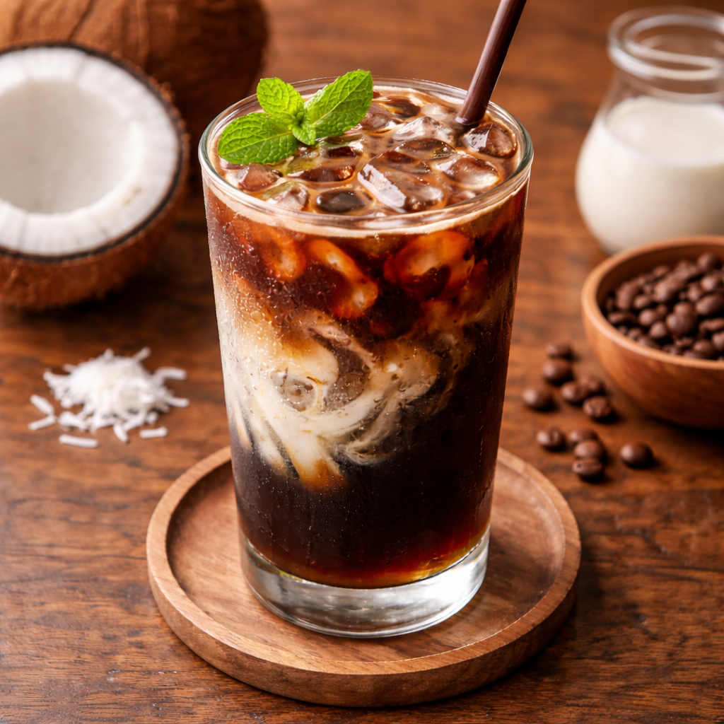 Iced Coconut Long Black